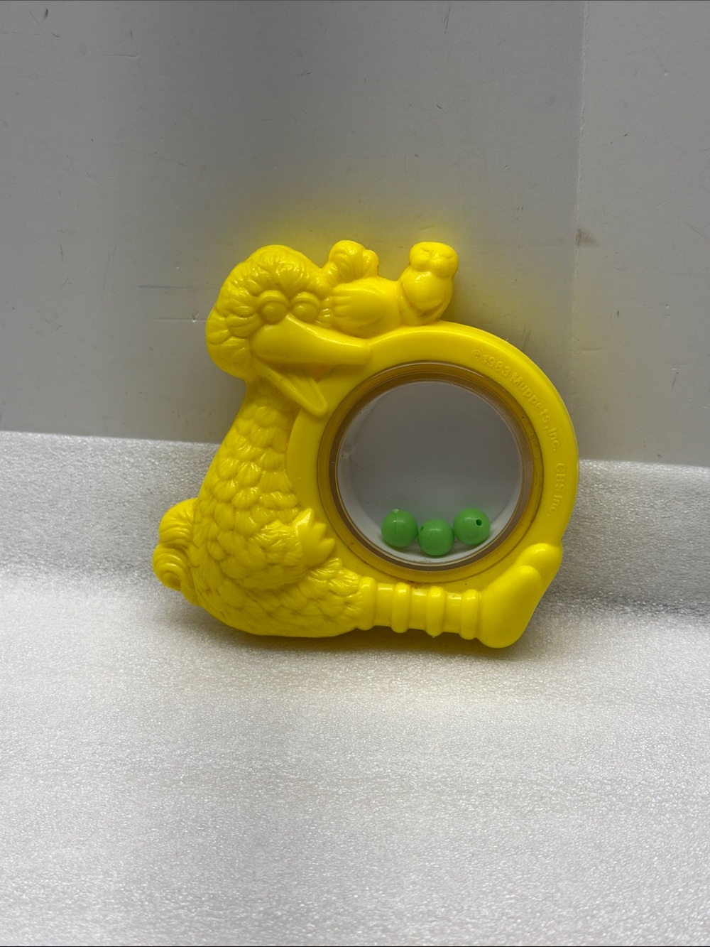 Vintage 1983 Baby Big Bird Mirror Rattle Sesame Street.